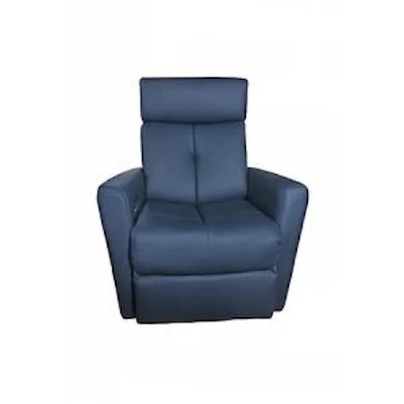 Contemporary Power Swivel Glider Recliner with Power Headrest